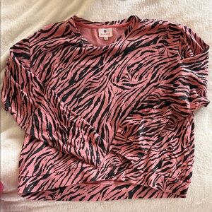 Sundry Zebra Print Sweater